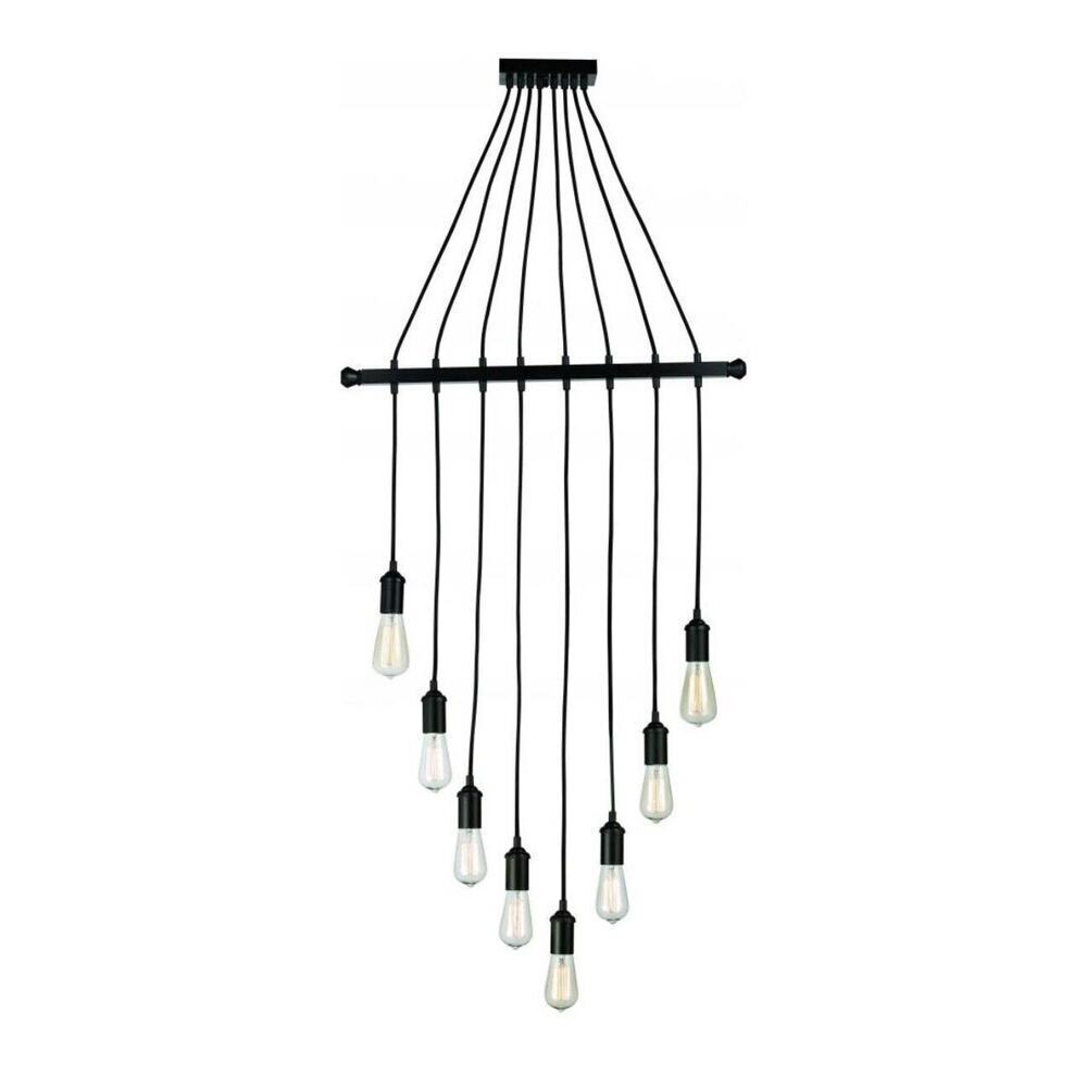 Trans Globe 8 Light Hanging Pendant Edison Bulb Dining Entry Lighting Fixture